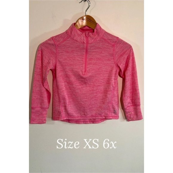 Girls Pink Half Zipped Light Weight Xersion Everair Shirt - Picture 1 of 8